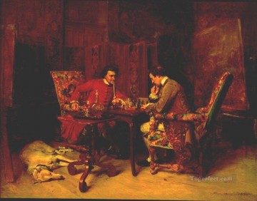 ジャン・ルイ・エルネスト・メソニエ Painting - チェスプレイヤーの古典主義者 ジャン・ルイ・エルネスト・メソニエ